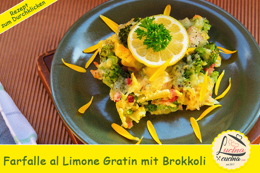 Farfalle al Limone mit Brokkoli und Kräuter